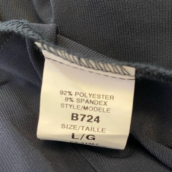 LORI M Navy V Neck Mid Length Pleated Front Dress - Picture 9 of 10